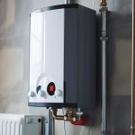 Mounted tankless water heater