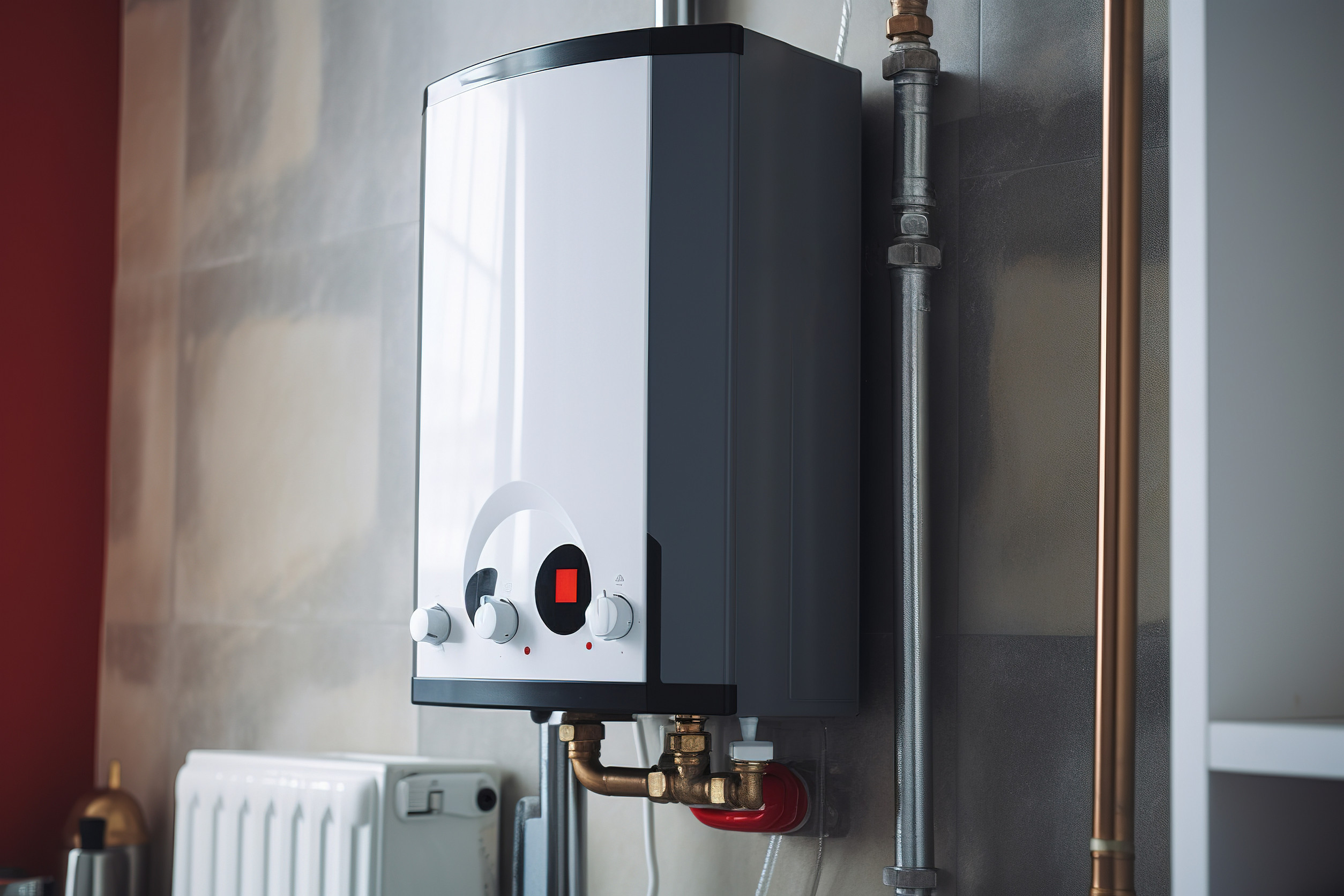 Mounted tankless water heater