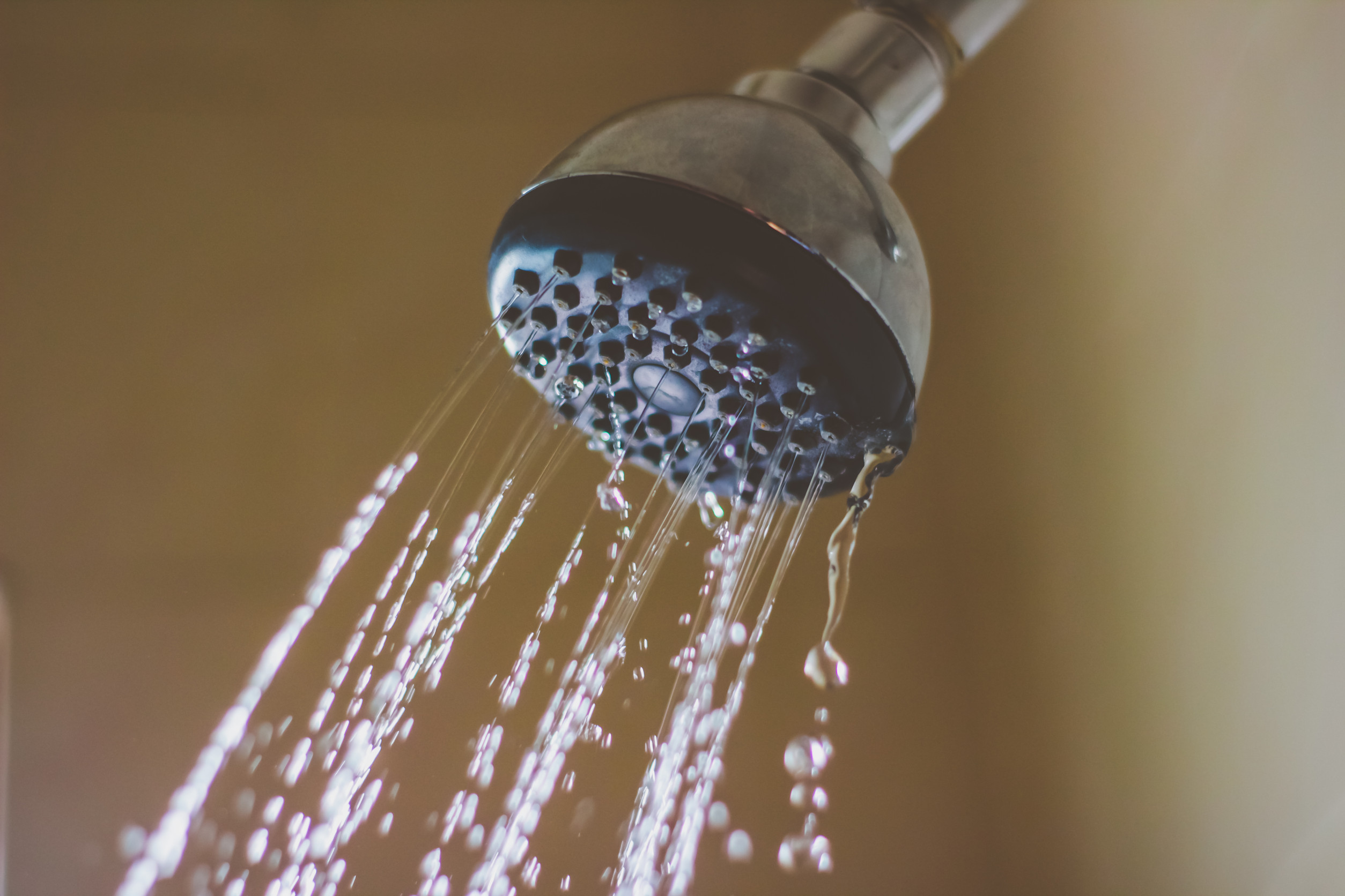 Running shower head