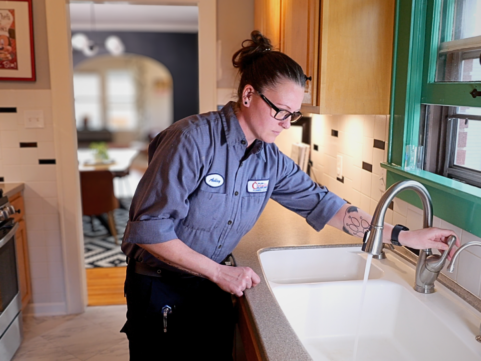 Ciriello professional working on water temperature