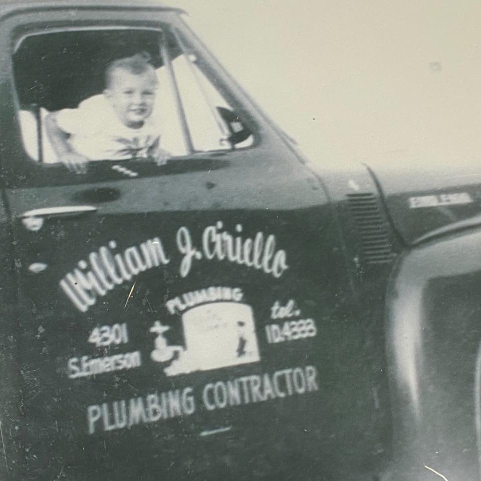 William J Ciriello Jr. as a child in his father’s work truck.
